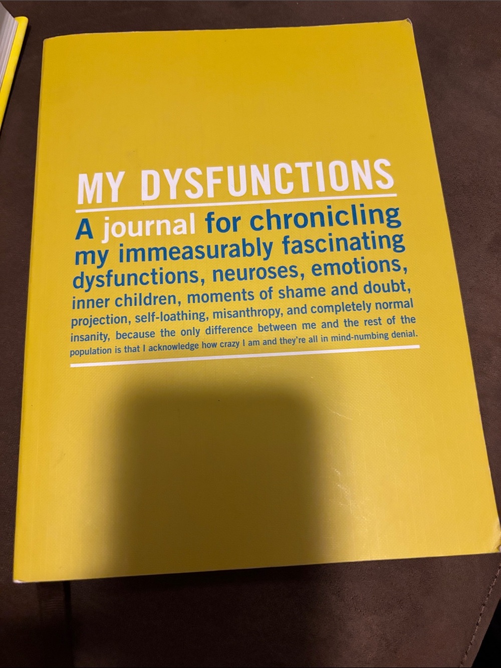 Knock Knock Yellow 'My Dysfunctions' Journal